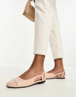 River Island Sling Back Ballerina Shoe In