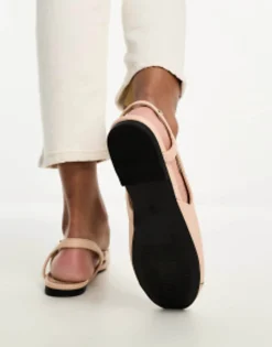 River Island Sling Back Ballerina Shoe In