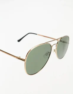 Selected Homme Aviator Sunglasses In Gold