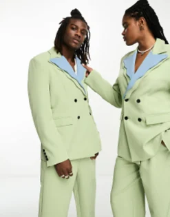 Sister Jane Tailored 70S Suit Co-Ord In Sage
