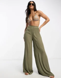 South Beach Beach Co-Ord In Khaki