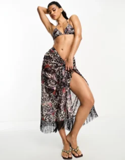 South Beach Bikini In Butterfly Print