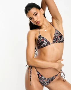 South Beach Bikini In Butterfly Print