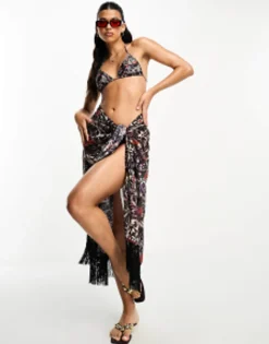 South Beach Bikini In Butterfly Print