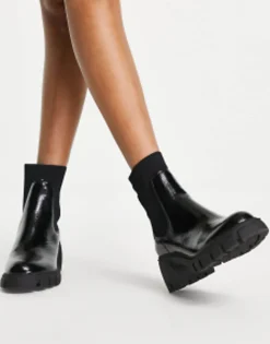 Steve Madden Halton Refined Heeled Chelsea With Chunky Soles In