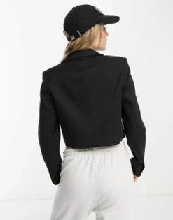 Stradivarius Cropped Blazer In