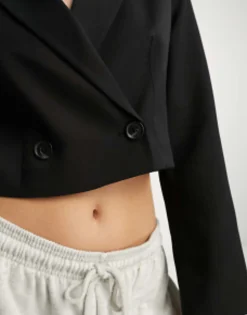 Stradivarius Cropped Blazer In