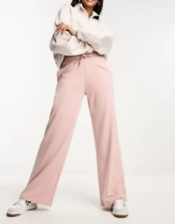 Stradivarius Cropped Sweatshirt And Jogger Co-Ord In Blush