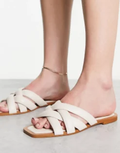 Stradivarius Cross Strap Sandal In