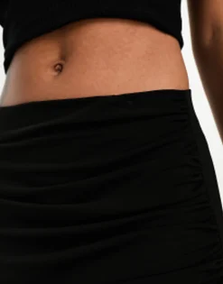 Stradivarius Jersey Maxi Skirt With Side Split In