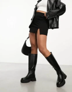 Stradivarius Mini Skirt With Split Hem In