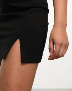 Stradivarius Mini Skirt With Split Hem In