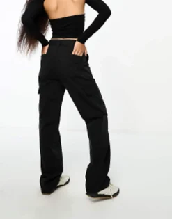 Stradivarius Petite Straight Leg Cargo Trouser In