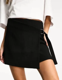 Stradivarius Tailored Wrap Skort In