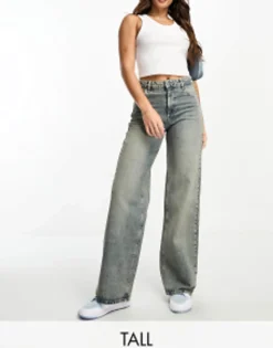 Stradivarius Tall Str Baggy Jean In Vintage Wash