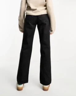Stradivarius Tall Wide Leg Dad Jean In Wash