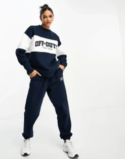 4Th & Reckless Off Duty Tracksuit In Navy