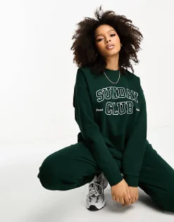 4Th & Reckless Sunday Tracksuit In Forest Green