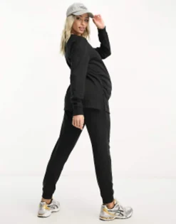 Threadbare Maternity V Neck Sweater And Jogger Tracksuit In