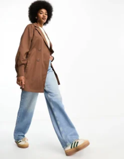 Threadbare Tall Lou Short Belted Trench Coat In