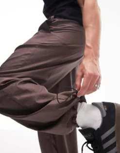 Topman Extreme Baggy Nylon Trousers In
