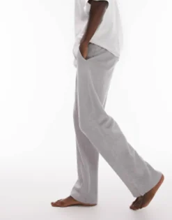 Topman Lounge Waffle Straight Leg Jogger In