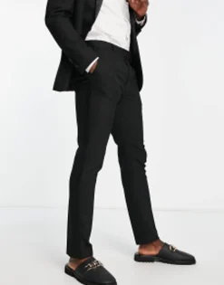 Topman Skinny Tuxedo Suit In Black