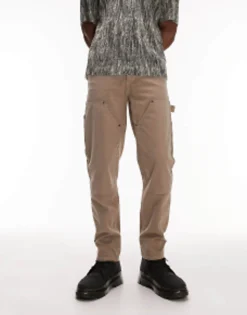 Topman Straight Carpenter Trousers In