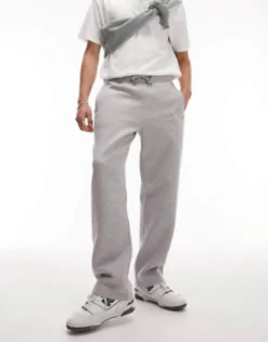 Topman Straight Leg Jogger In Marl