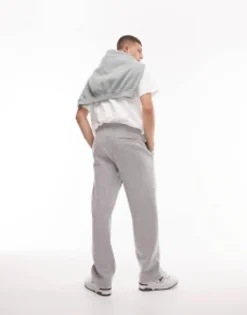 Topman Straight Leg Jogger In Marl