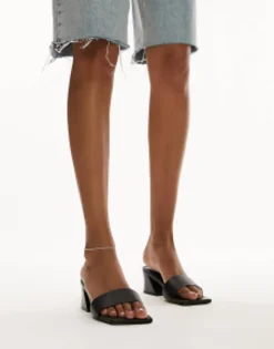 Topshop Andy Angular Mid Heel Sandal In