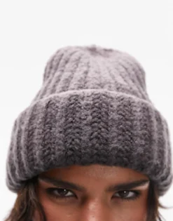 Topshop Brooke Chunky Ribbed Beanie In