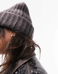 Topshop Brooke Chunky Ribbed Beanie In