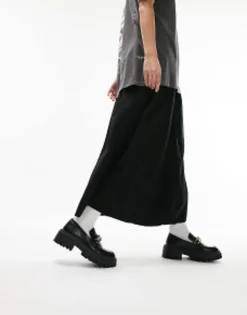 Topshop Charlie Chunky Loafer With Chain In