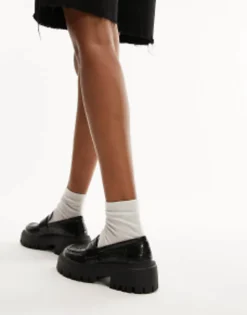 Topshop Connie Chunky Loafer In Croc