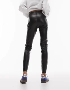 Topshop Faux Leather Skinny Fit Trouser In