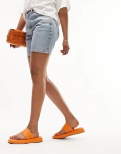Topshop Georgia Flat Sandal With Toe Loop In