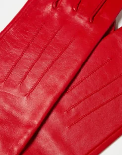 Topshop Gia Long Leather Glove In