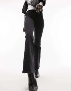 Topshop Petite Joni Flare Jeans In