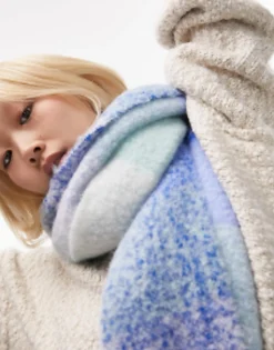 Topshop Scarlett Blanket Check Scarf In