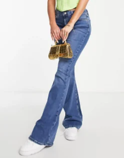 Topshop Tall Jamie Flare Jeans In
