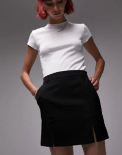 Topshop Tall Tailored Pelmet Mini Skirt In