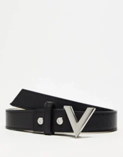 Valentino Divina Belt In With Silver V