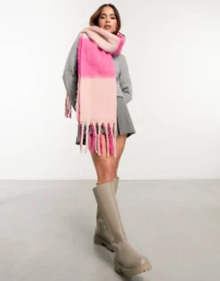 Vero Moda Brushed Check Scarf In