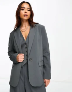 Vero Moda Tailored Blazer Co-Ord In Grey