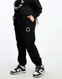 Weekend Collective Curve Co-Ord Oversized Jogger With Logo In